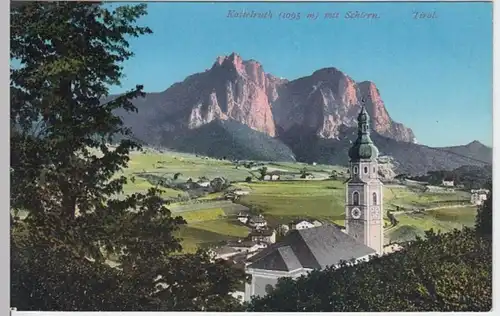(7239) AK Kastelruth, Castelrotto, Kirche, Schlern, vor 1945