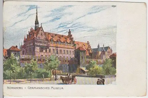 (7216) Künstler AK Kley: Nürnberg, Germ. Nationalmuseum, vor 1945