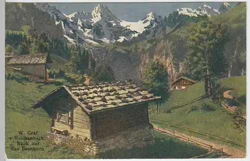 (7213) Künstler AK W. Graf v. Reichenbach, Breithorn, Lauterbrunnen 1912