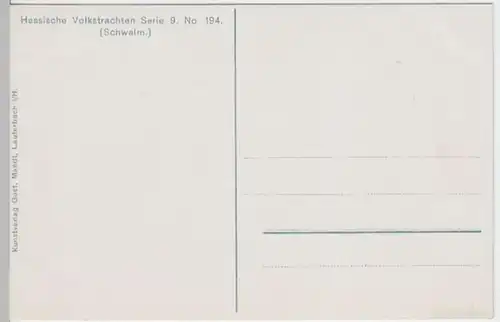 (7148) AK Trachten, Schwalm, Hessen, vor 1945