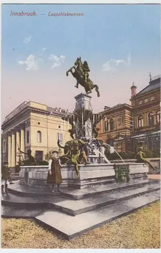 (7147) AK Innsbruck, Leopoldsbrunnen, um 1912