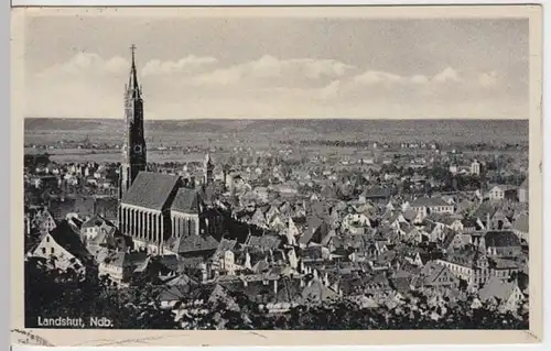 (6990) AK Landshut, Niederbay., Basilika St. Martin, Feldpost 1940