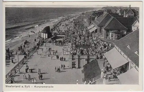(6952) AK Westerland, Sylt, Kurpromenade 1937
