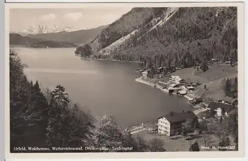 (6948) Foto AK Urfeld am Walchensee, Wettersteinwand 1937