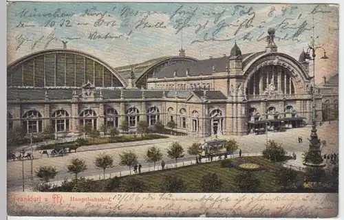 (6916) AK Frankfurt am Main, Hauptbahnhof 1906