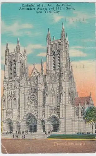 (6905) AK New York City, Cathedral of St. John the Divine 1938