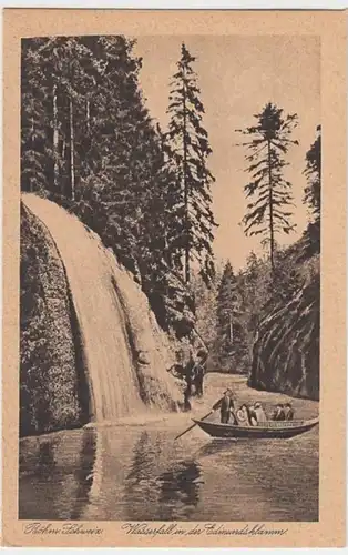(6883) AK Edmundsklamm, Böhm. Schweiz, Wasserfall, vor 1945