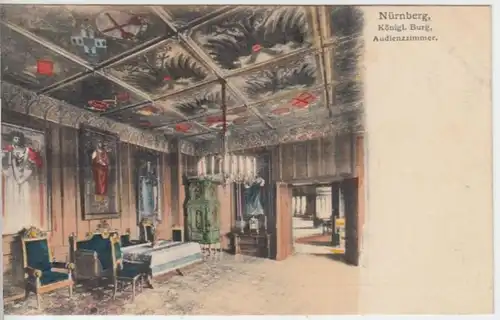 (6869) AK Nürnberg, Burg, Audienzzimmer, um 1905