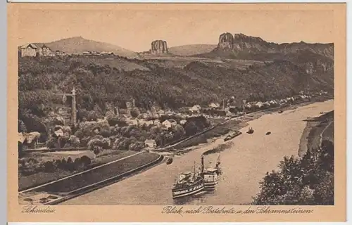 (6854) AK Postelwitz, Bad Schandau, Schrammsteine, vor 1945