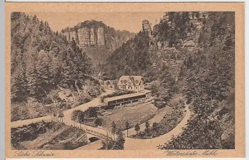 (6836) AK Waltersdorfer Mühle, Polenztal, vor 1945