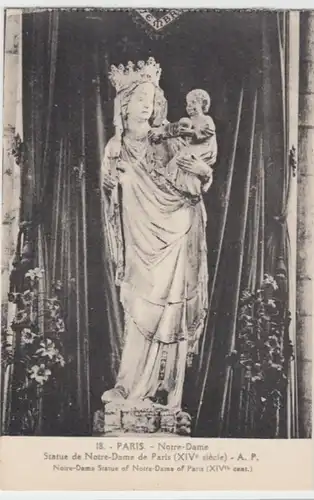 (6757) AK Paris, Notre Dame, Statue de Notre Dame 1910er