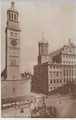 (6770) Foto AK Augsburg, Rathaus, Perlach, vor 1945
