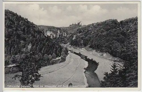 (6748) AK Wiesenttal mit Burg Gößweinstein 1936
