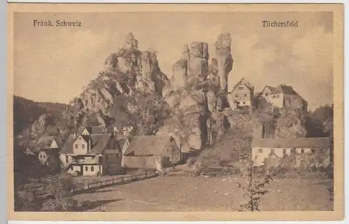 (6741) AK Tüchersfeld, Fränk. Schweiz, Ortsansicht, vor 1945