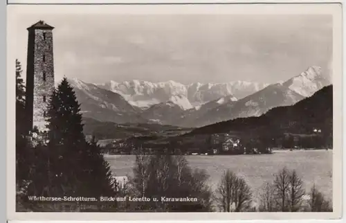 (6718) Foto AK Wörthersee Schrotturm 1940er