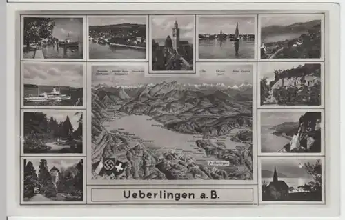 (6704) AK Überlingen a.Bodensee, Mehrbildkarte 1930/40er