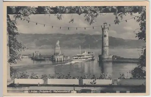 (6603) AK Lindau, Bodensee, Hafen, vor 1945