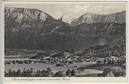 (6573) AK Oberaudorf, Panorama, Zahmer und Wilder Kaiser 1941