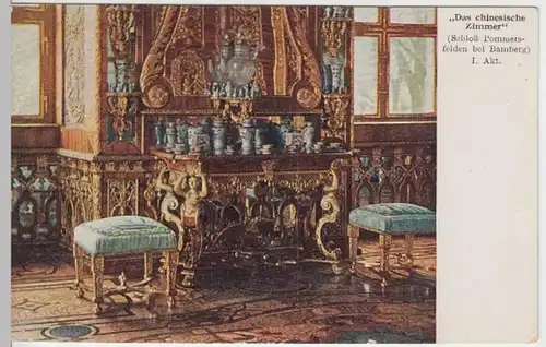 (6564) AK Schloss Pommersfelden, Chinesisches Zimmer, vor 1945