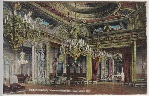 (6555) AK Baden-Baden, Konversationshaus, Saal Louis XIV., vor 1945