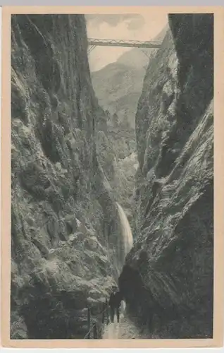 (6541) AK Höllentalklamm, Wetterstein., Brücke, bis 1935