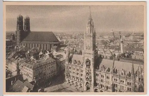(6507) AK München, Neues Rathaus, Frauenkirche, vor 1945