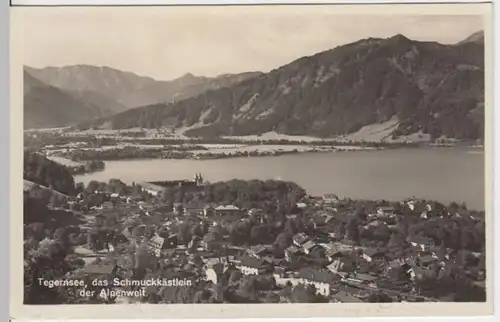 (6493) Foto AK Tegernsee, Panorama 1933