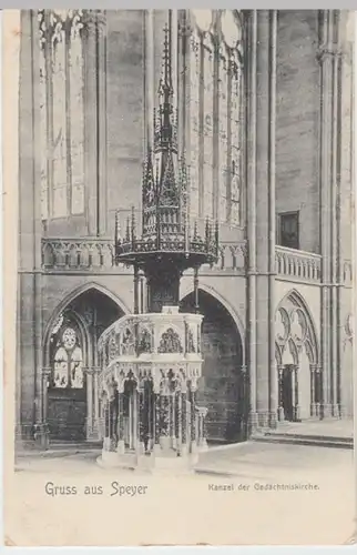 (6488) AK Gruß aus Speyer, Gedächtniskirche, Kanzel 1905