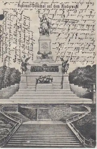 (6470) AK Rüdesheim am Rhein, Nationaldenkmal 1907