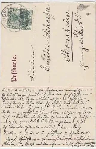 (6470) AK Rüdesheim am Rhein, Nationaldenkmal 1907