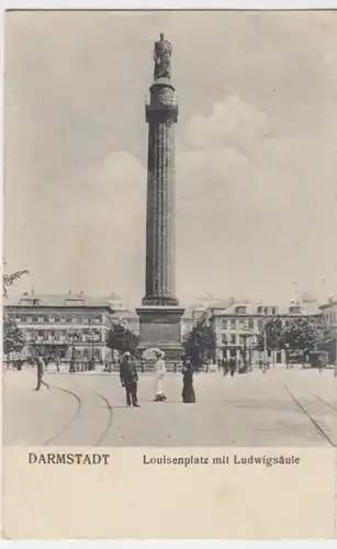 (6447) AK Darmstadt, Louisenplatz, Ludwigsäule, ab 1905