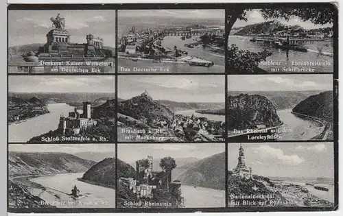 (6437) AK Rhein, Mehrbildkarte 1936