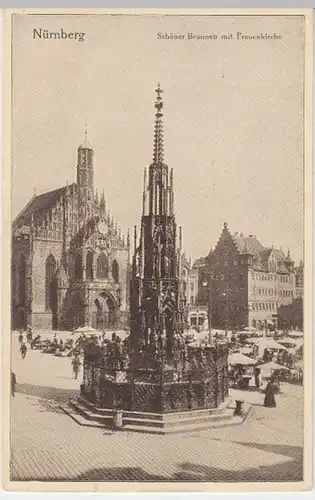 (6436) AK Nürnberg, Schöner Brunnen, Frauenkirche, vor 1945