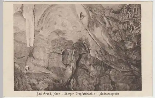 (6424) AK Iberger Tropfsteinhöhle, Bad Grund, Madonnengrotte, vor 1945