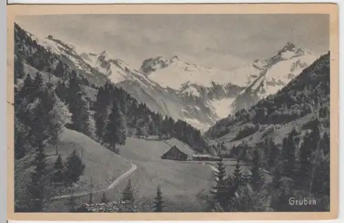 (6409) AK Gruben, Oberstdorf, Trettachspitze, Kratzer 1930