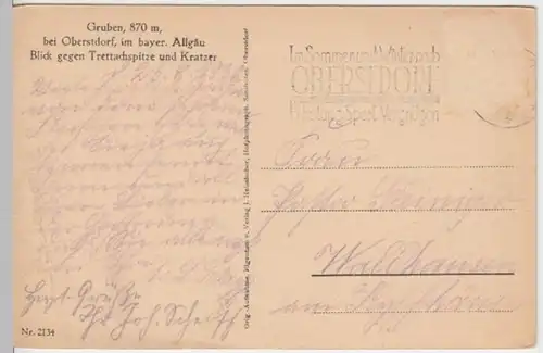 (6409) AK Gruben, Oberstdorf, Trettachspitze, Kratzer 1930