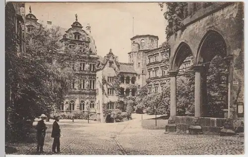 (6397) AK Heidelberg, Schlosshof 1910