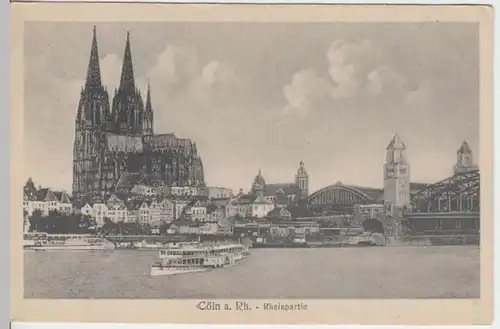(6380) AK Köln, Dom, Rhein, Feldpostkarte, bis 1918