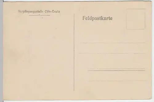 (6380) AK Köln, Dom, Rhein, Feldpostkarte, bis 1918