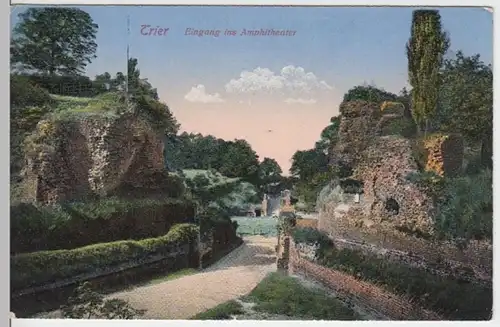 (6358) AK Trier, Amphitheater, Feldpost, Ers. P. Batl. 27, 5. Komp., 1916