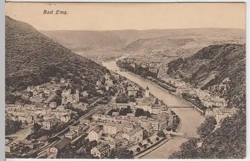 (6347) AK Bad Ems, Lahn, Panorama 1919