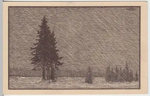 (6304) Künstler AK Erich W. Eiland, Weinend allein, vor 1945