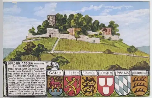 (6293) AK Weinsberg, Burg Weibertreu 1935