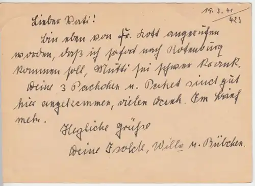 (6213) Feldpostkarte, Feldpost Nr. 16295, 1941