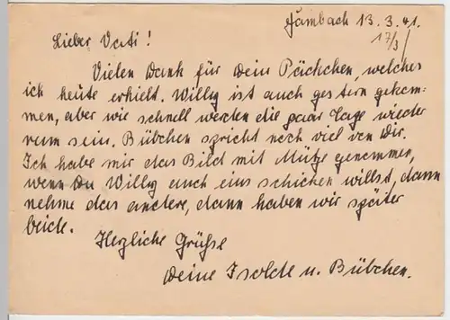 (6211) Feldpostkarte, Feldpost Nr. L 05295, 1941