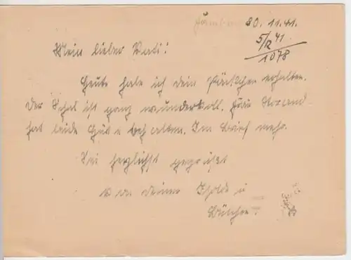 (6190) Feldpostkarte, Feldpost Nr. 16295, 1941