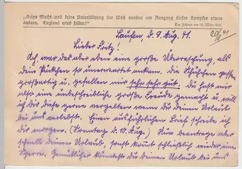 (6146) Feldpostkarte, Feldpost Nr. 16295, 1941