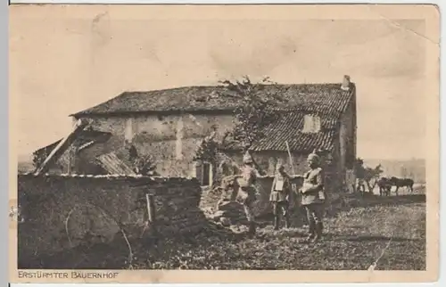 (6139) AK Militaria, Blace, Serbien, zerstörter Bauernhof, Feldpost 1915
