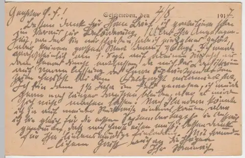 (6128) Feldpostkarte, Feldpost Nr. 929, Feldlazarett 295, 1917