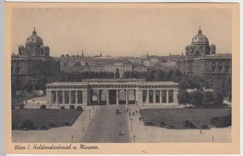 (6091) AK Wien, Heldendenkmal, Museen, vor 1945
